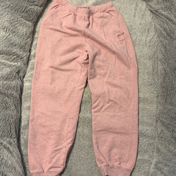 Free People Heathered Pink Jogger Set - Size Small - Picture 3 of 4